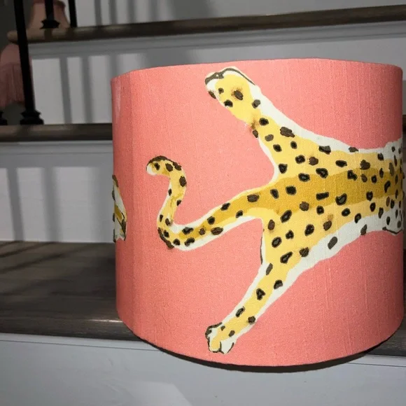 Anthropologie Dana Gibson Leopard Drum Lamp Shade new with tags